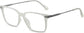 Lyuba Rectangle White Eyeglasses from ANRRI, angle view