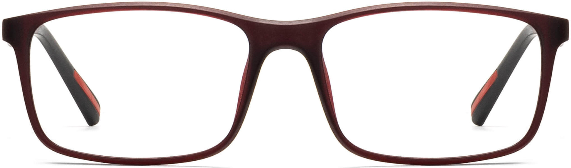 Reid Black TR90 Eyeglasses from ANRRI, Front View