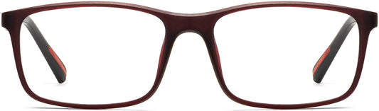 Reid Black TR90 Eyeglasses from ANRRI, Front View