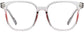 Madelynn Square Gray Eyeglasses from ANRRI, front view