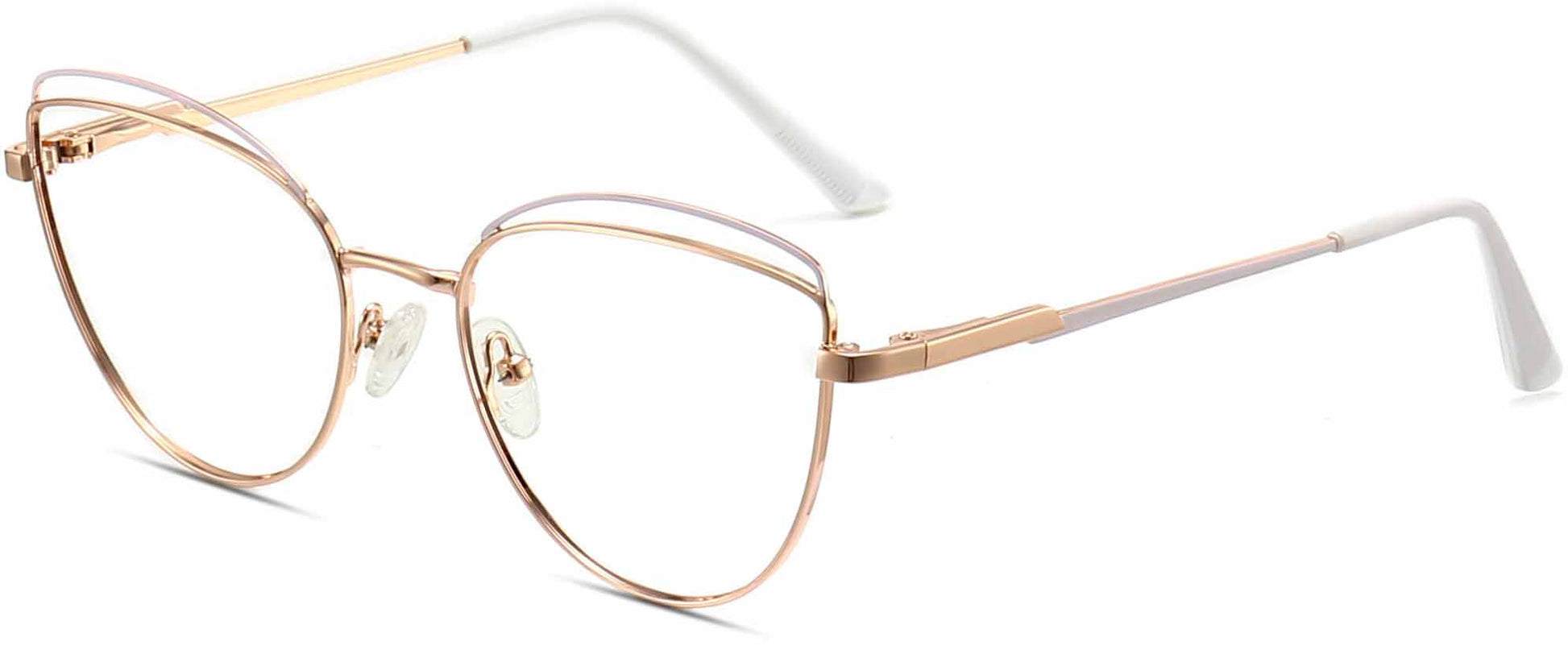 Maeve Cateye Gold Eyeglasses from ANRRI, angle view