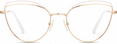 Maeve Cateye Gold Eyeglasses from ANRRI, front view