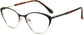Maia Cateye Black Eyeglasses from ANRRI, angle view