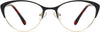 Maia Cateye Black Eyeglasses from ANRRI, front view