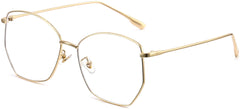Maisie Geometric Gold Eyeglasses from ANRRI, angle view