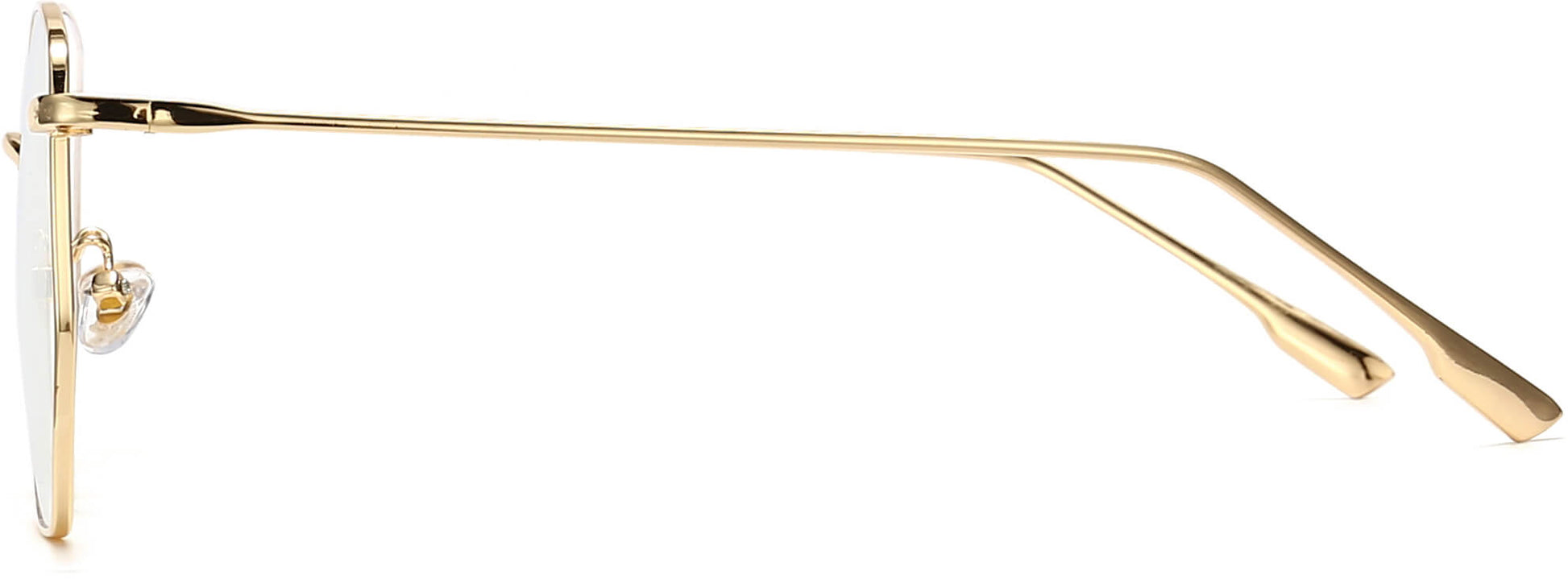 Maisie Geometric Gold Eyeglasses from ANRRI, side view