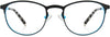 Makai Round Black Eyeglasses from ANRRI, front view