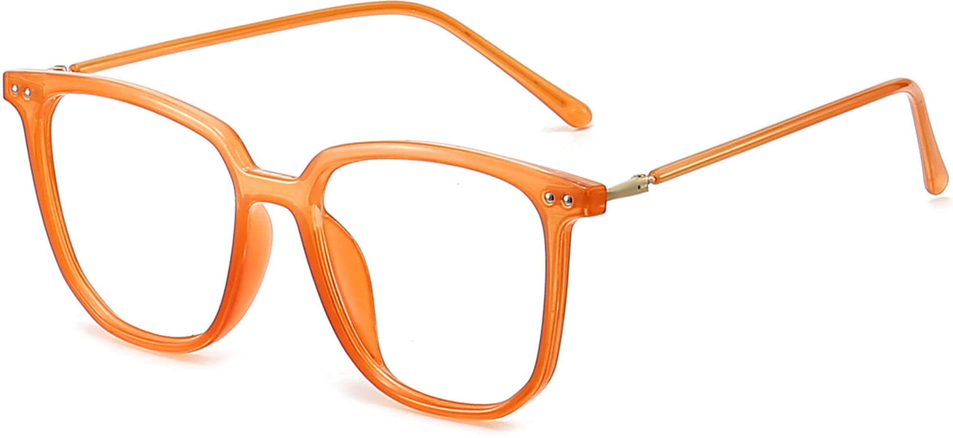Makenna Geometric Orange Eyeglasses from ANRRI, angle view