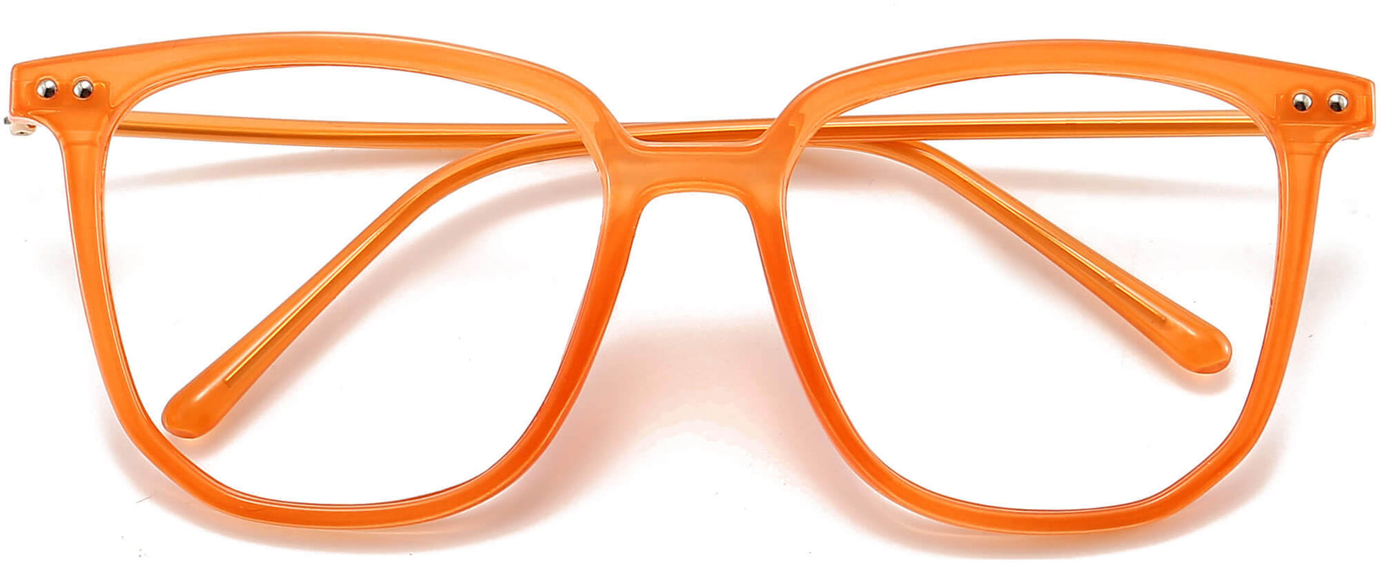 Makenna Geometric Orange Eyeglasses from ANRRI, closed view