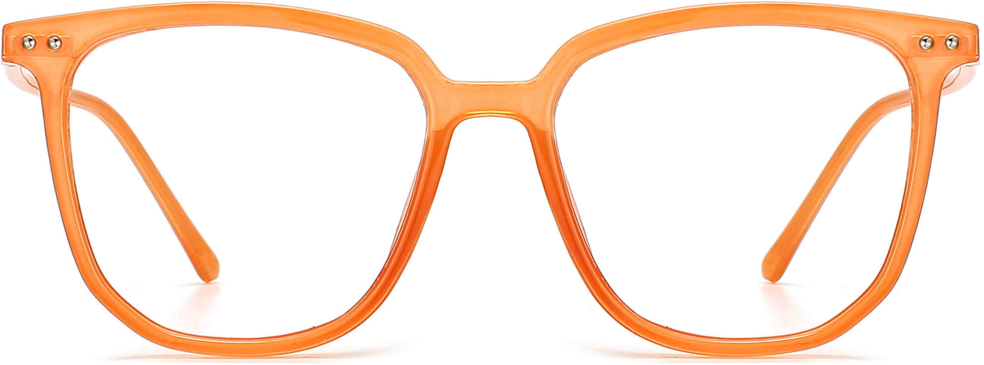 Makenna Geometric Orange Eyeglasses from ANRRI, front view