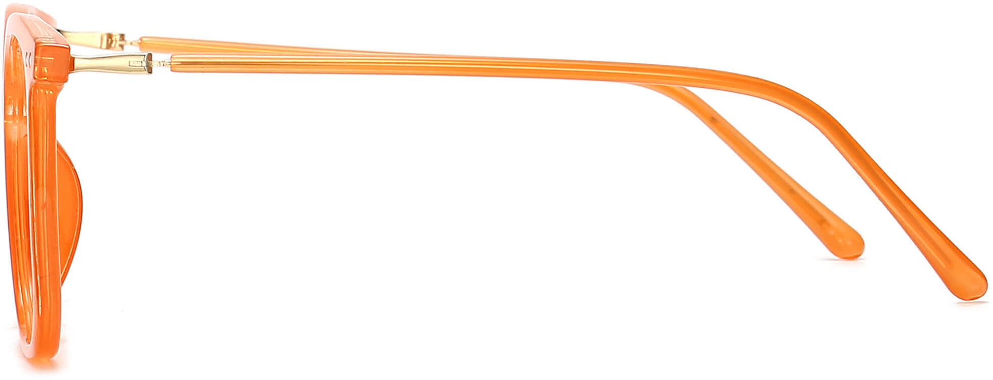 Makenna Geometric Orange Eyeglasses from ANRRI, side view
