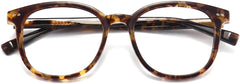 Malakai Round Tortoise Eyeglasses from ANRRI, closed view