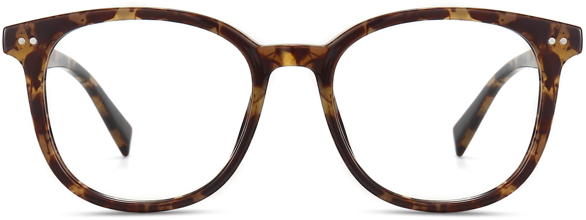 Malakai Round Tortoise Eyeglasses from ANRRI, front view