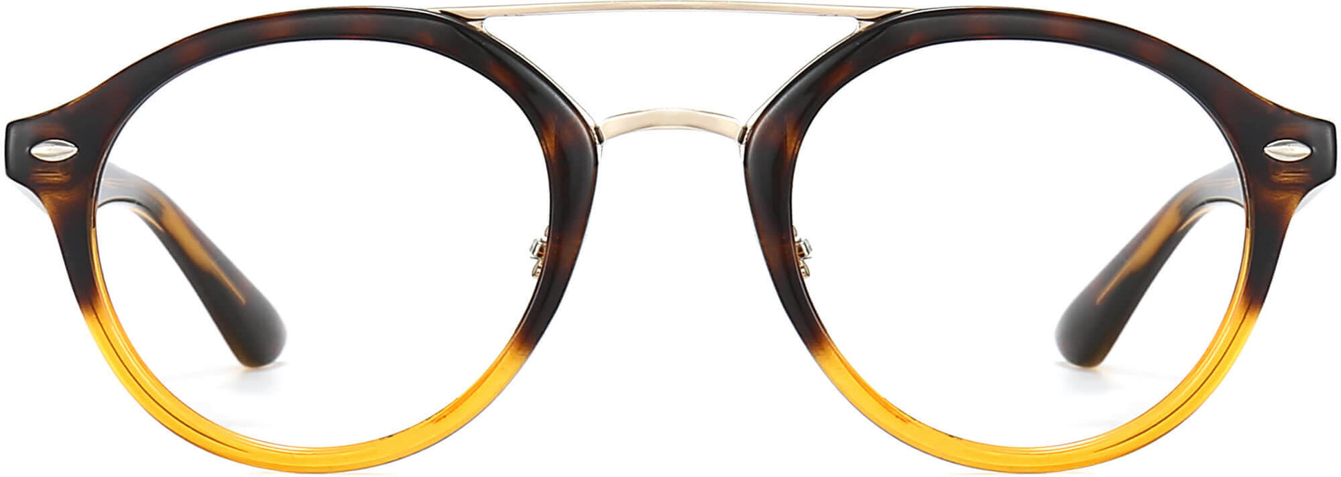 Malcolm Round Tortoise Eyeglasses from ANRRI, front view