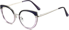 Malia Cateye Purple Eyeglasses from ANRRI, angle view