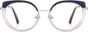 Malia Cateye Purple Eyeglasses from ANRRI, front view