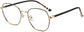 Mallory Round Black Eyeglasses from ANRRI, angle view