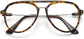 Marcus Aviator Tortoise Eyeglasses from ANRRI, closed view