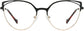 Margaret Cateye Black Eyeglasses from ANRRI, front view