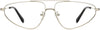 Mariam Aviator Silver Eyeglasses from ANRRI, front view