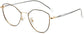 Marina Geometric Black Eyeglasses from ANRRI, angle view