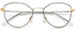Marina Geometric Black Eyeglasses from ANRRI, closed view