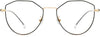 Marina Geometric Black Eyeglasses from ANRRI, front view