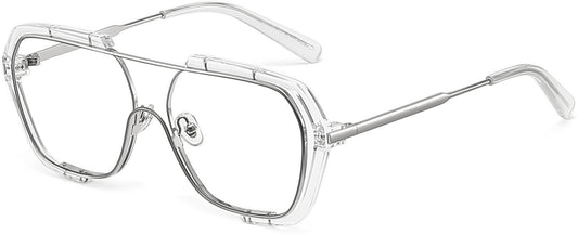 Marshall Geometric Clear Eyeglasses from ANRRI, angle view