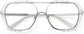 Marshall Geometric Clear Eyeglasses from ANRRI, closed view