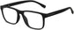 Martin Rectangle Black Eyeglasses from ANRRI, angle view