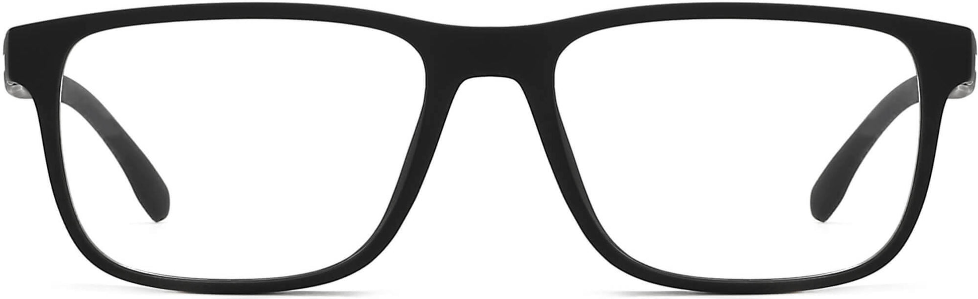 Martin Rectangle Black Eyeglasses from ANRRI, front view