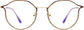 Maryam Geometric Gold Eyeglasses from ANRRI, front view