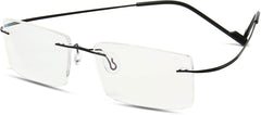 Matias Rectangle Black Eyeglasses from ANRRI, angle view