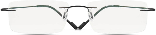 Matias Rectangle Black Eyeglasses from ANRRI, front view