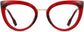 Matilda Cateye Red Eyeglasses from ANRRI, front view