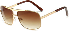 Matteo Gold Stainless steel Sunglasses from ANRRI, angle view