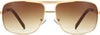 Matteo Gold Stainless steel Sunglasses from ANRRI, front view