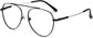 Maverick Aviator Black Eyeglasses from ANRRI, angle view