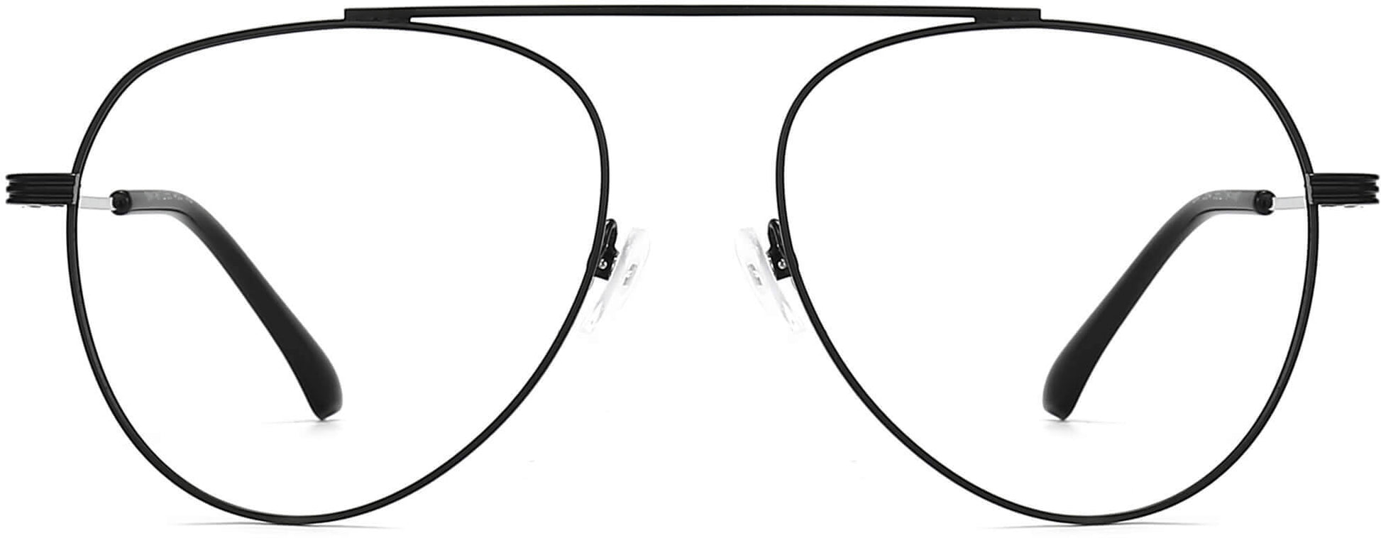 Maverick Aviator Black Eyeglasses from ANRRI, front view