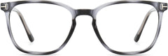 Maximiliano Square Gray Eyeglasses from ANRRI, front view