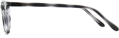 Maximiliano Square Gray Eyeglasses from ANRRI, side view