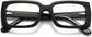 Mckinley Square Black Eyeglasses from ANRRI, closed view