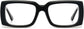 Mckinley Square Black Eyeglasses from ANRRI, front view