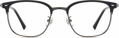 Mdonne Browline Black Eyeglasses from ANRRI, front view