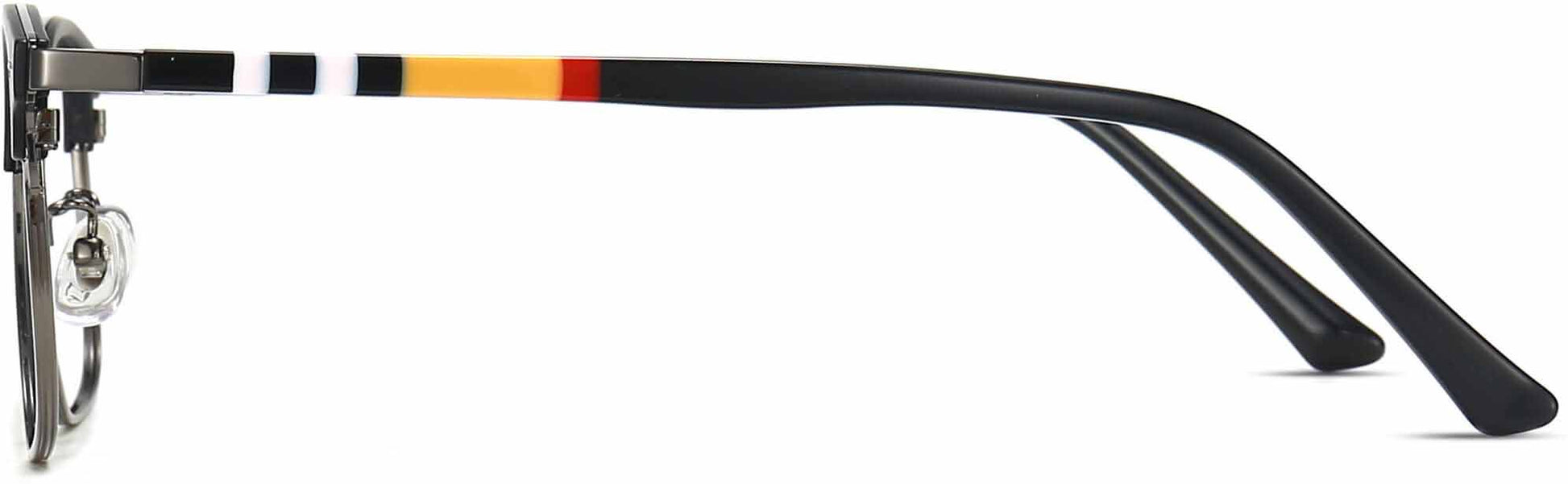 Mdonne Browline Black Eyeglasses from ANRRI, side view