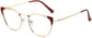 Meadow Cateye Red Eyeglasses from ANRRI, angle view