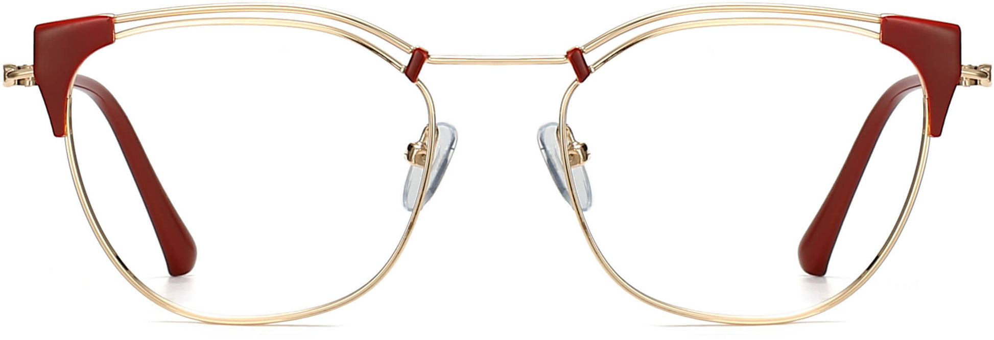 Meadow Cateye Red Eyeglasses from ANRRI, front view