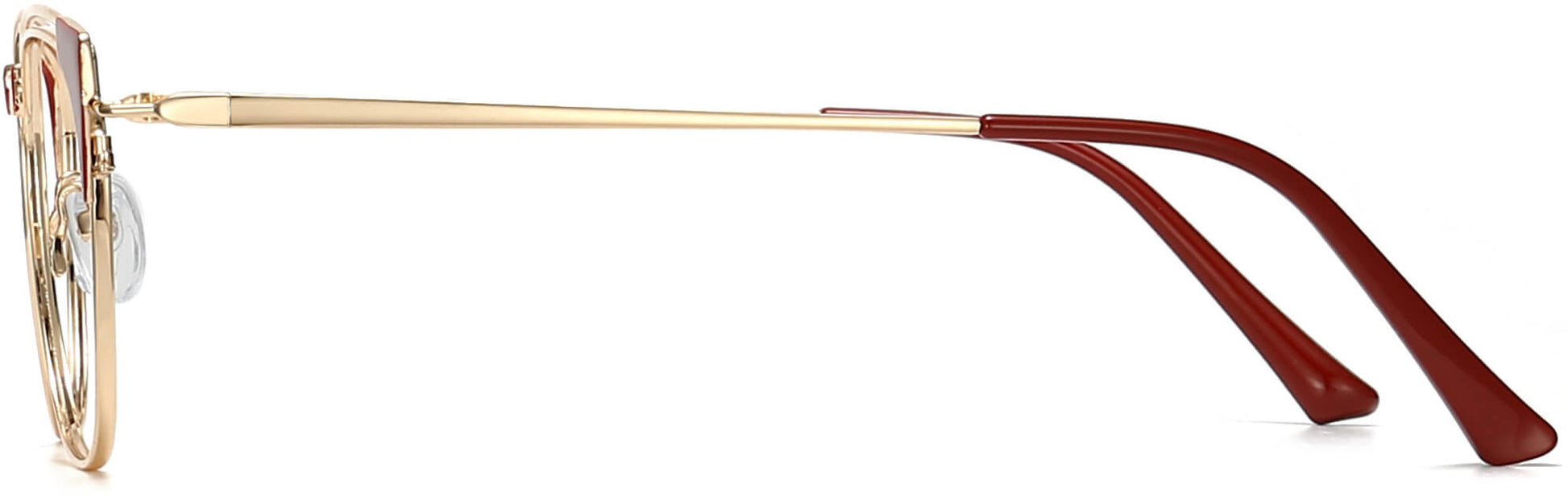 Meadow Cateye Red Eyeglasses from ANRRI, side view