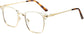 Melany Browline Clear Eyeglasses from ANRRI, angle view
