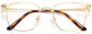 Melany Browline Clear Eyeglasses from ANRRI, closed view